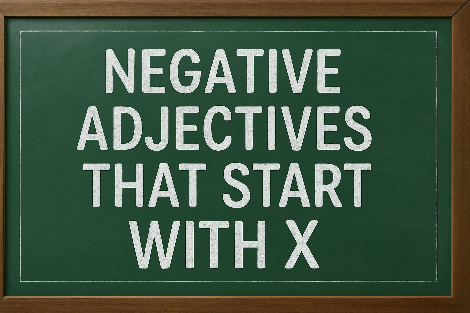 Negative adjectives that start with "X"