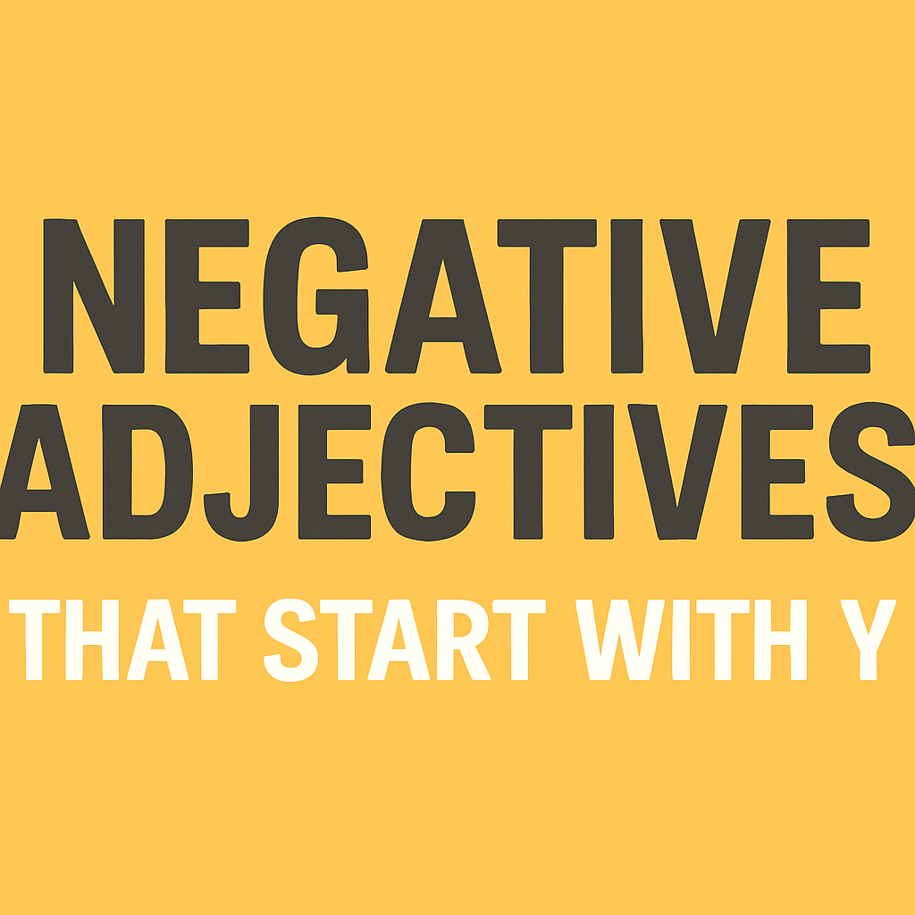 negative adjectives
