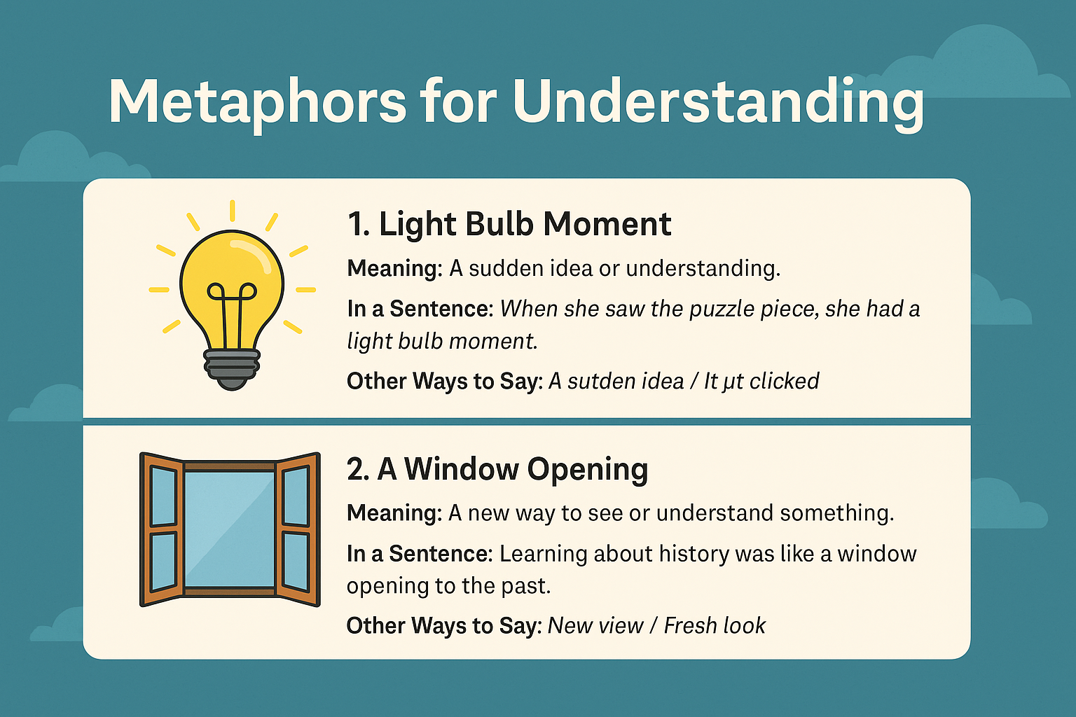 Metaphors for Understanding